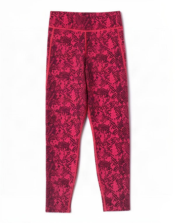 Leggings Adidas Aeroready para meninas 11-12 anos rosa estampa animal poliéster