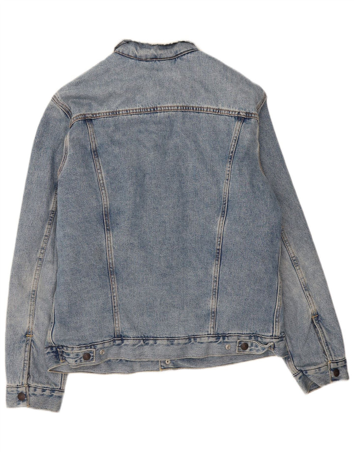 Jaqueta jeans masculina Sherpa Levi's UK 40 grande azul