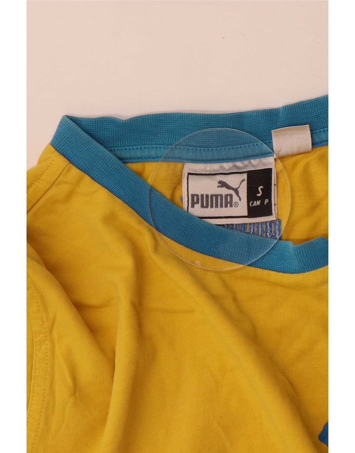 Puma Camiseta Masculina Graphic Top Pequeno Amarelo