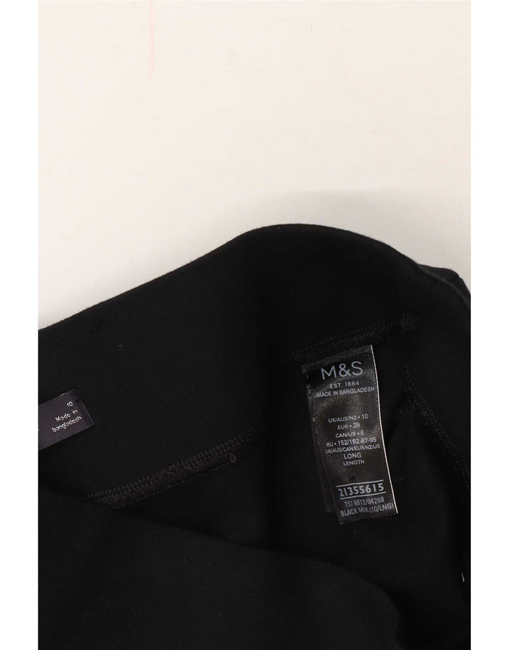 Leggings femininas Marks & Spencer Reino Unido 10 pequenas viscose preta