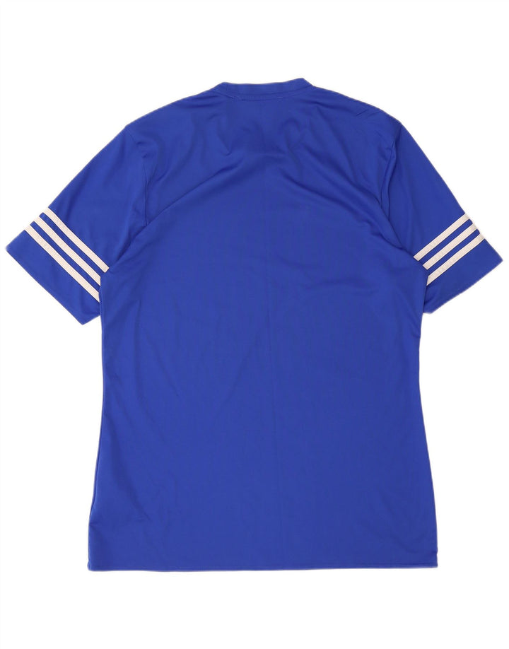 Adidas Masculino Climalite Camiseta Top Médio Azul Poliéster