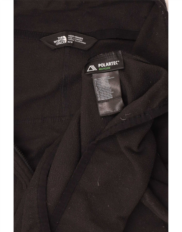 Suéter de lã masculino The North Face com zíper e gola média poliéster preto
