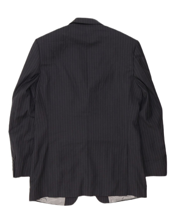 Jaqueta blazer masculina de 2 botões Marks & Spencer Reino Unido 40 risca de giz cinza médio