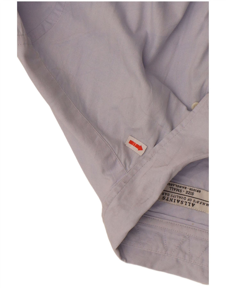 Camisa masculina All Saints pequena azul algodão