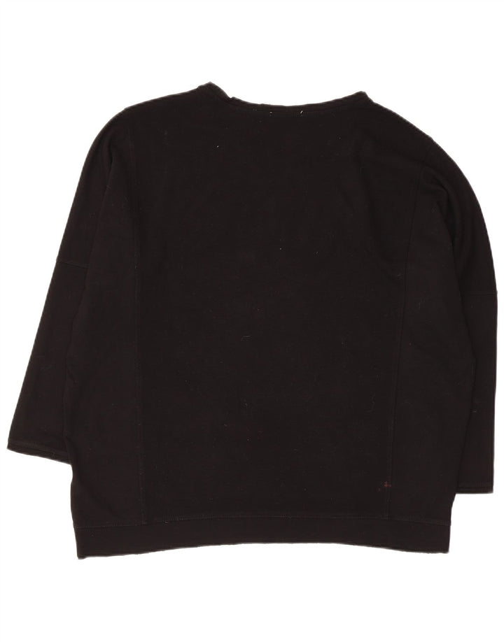 Zara moletom feminino oversized jumper UK 10 pequeno preto