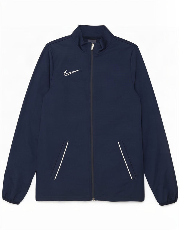 Nike Mens Dri Fit Tracksuit Top Jaqueta Pequena Azul Marinho Poliéster