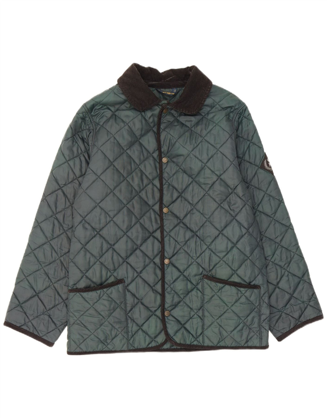 Jaqueta acolchoada masculina Henri Lloyd Reino Unido 36 nylon verde pequeno