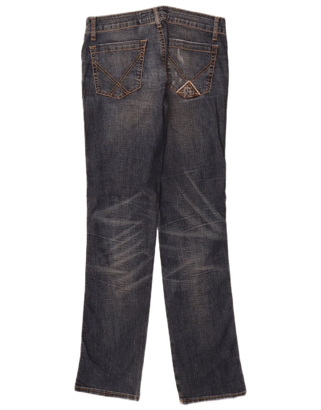 Calça jeans reta feminina Roy Rogers W29 L34 algodão azul