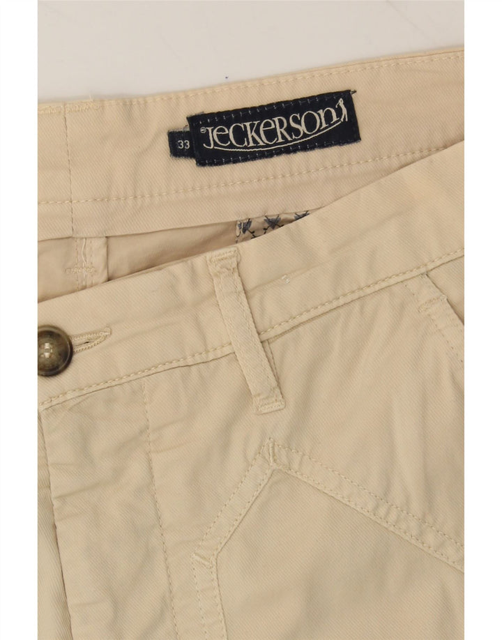 JECKERSON Mens Straight Chino Trousers W33 L33 Beige Cotton Vintage Jeckerson and Second-Hand Jeckerson from Messina Hembry 
