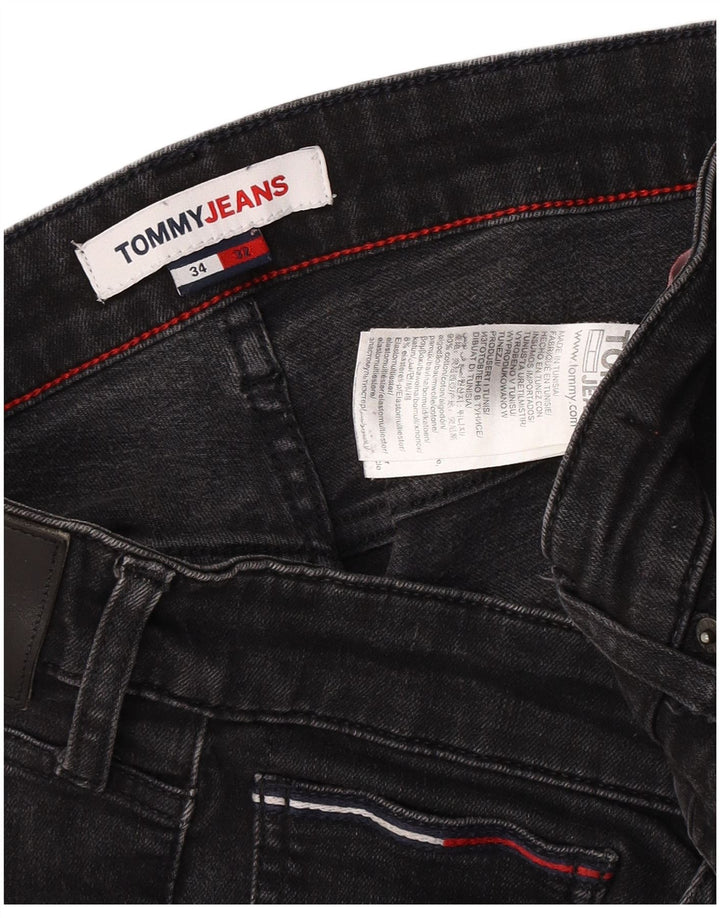 Tommy Hilfiger Masculino Slim Jeans W34 L29 Algodão Preto