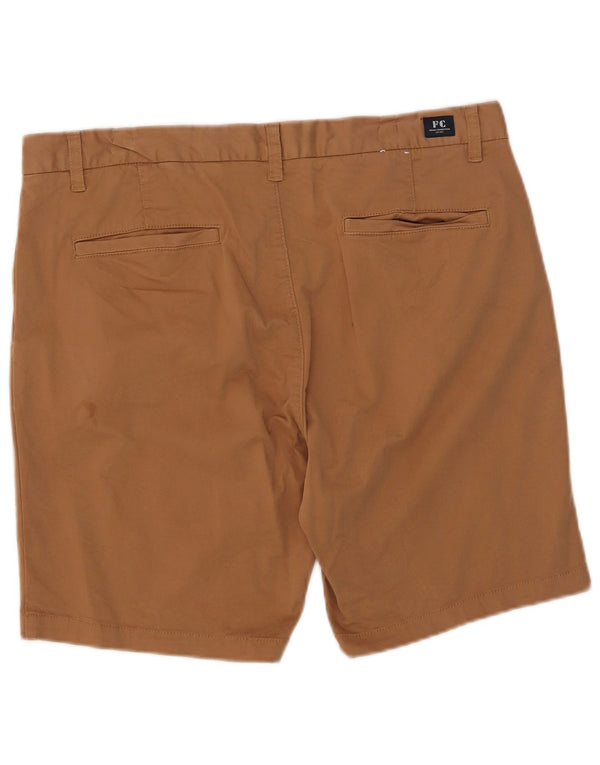 French Connection Mens Chino Shorts W36 Grande Algodão Marrom