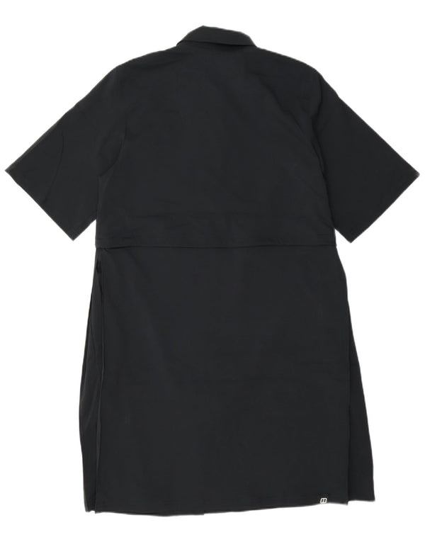Vestido camisa feminino de mangas curtas Berghaus Reino Unido 8 pequeno azul marinho