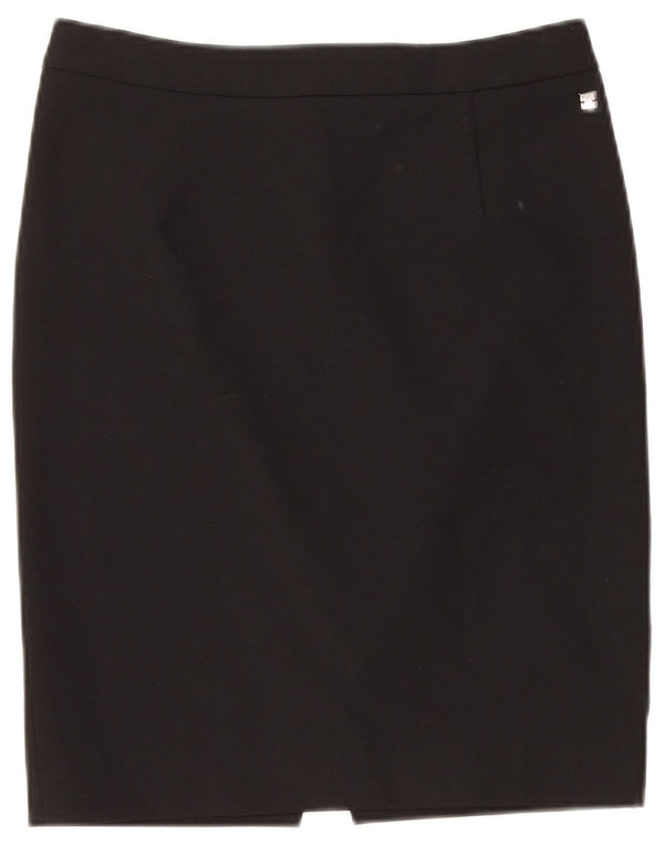 TRUSSARDI Womens Pencil Skirt IT 40 Small W26  Black Polyester