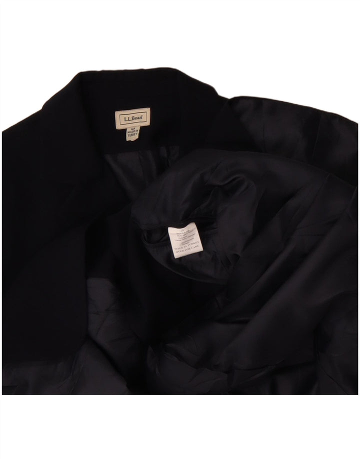Jaqueta blazer feminina L.L.Bean de ajuste regular US 14 XL azul marinho poliéster