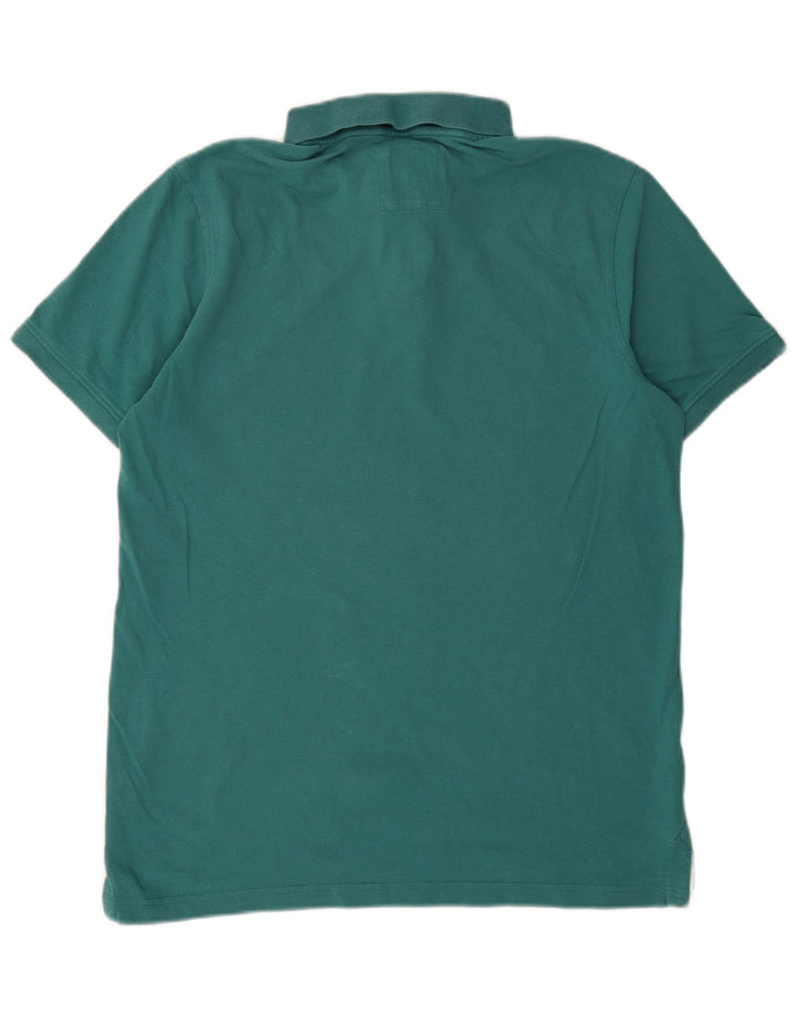Camisa polo masculina Crew Clothing algodão turquesa médio