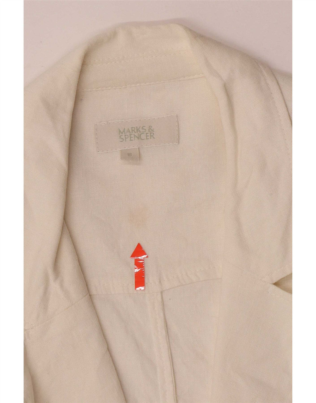 Jaqueta blazer feminina Marks & Spencer com 1 botão Reino Unido 18 XL branca
