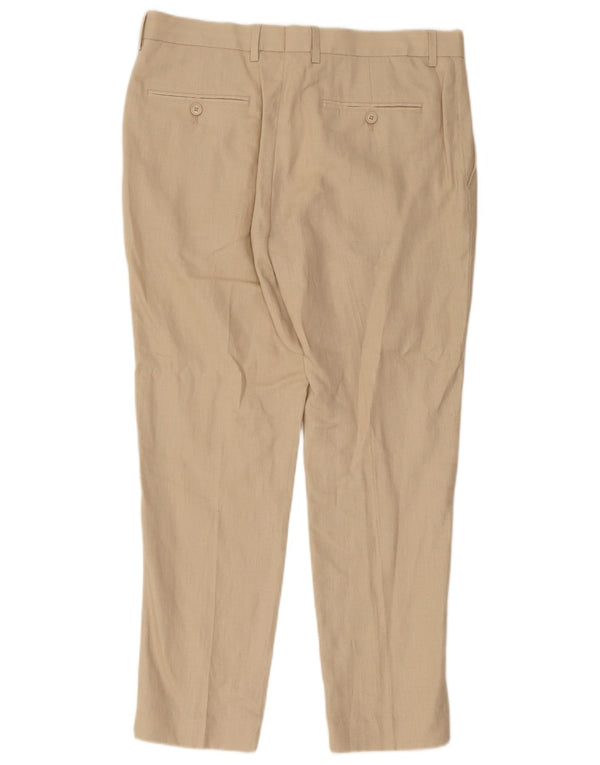 Jasper Conran Calça Chino Masculina Slim W34 L28 Algodão Bege