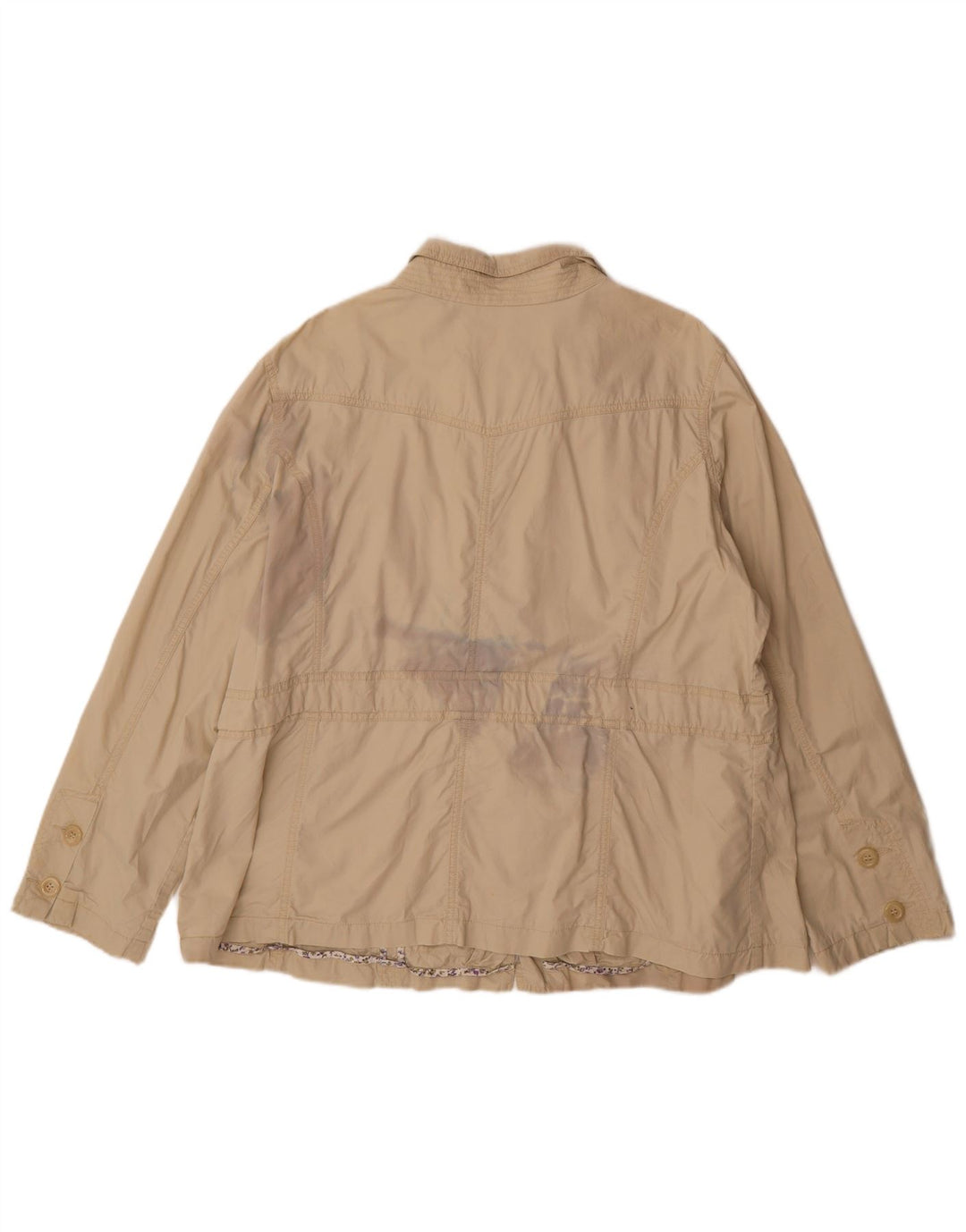 Jaqueta utilitária feminina Marks & Spencer UK 22 3XL algodão bege