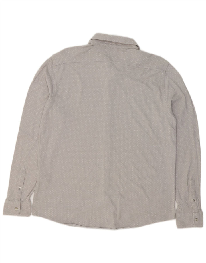 Camisa masculina Dockers algodão manchado cinza médio