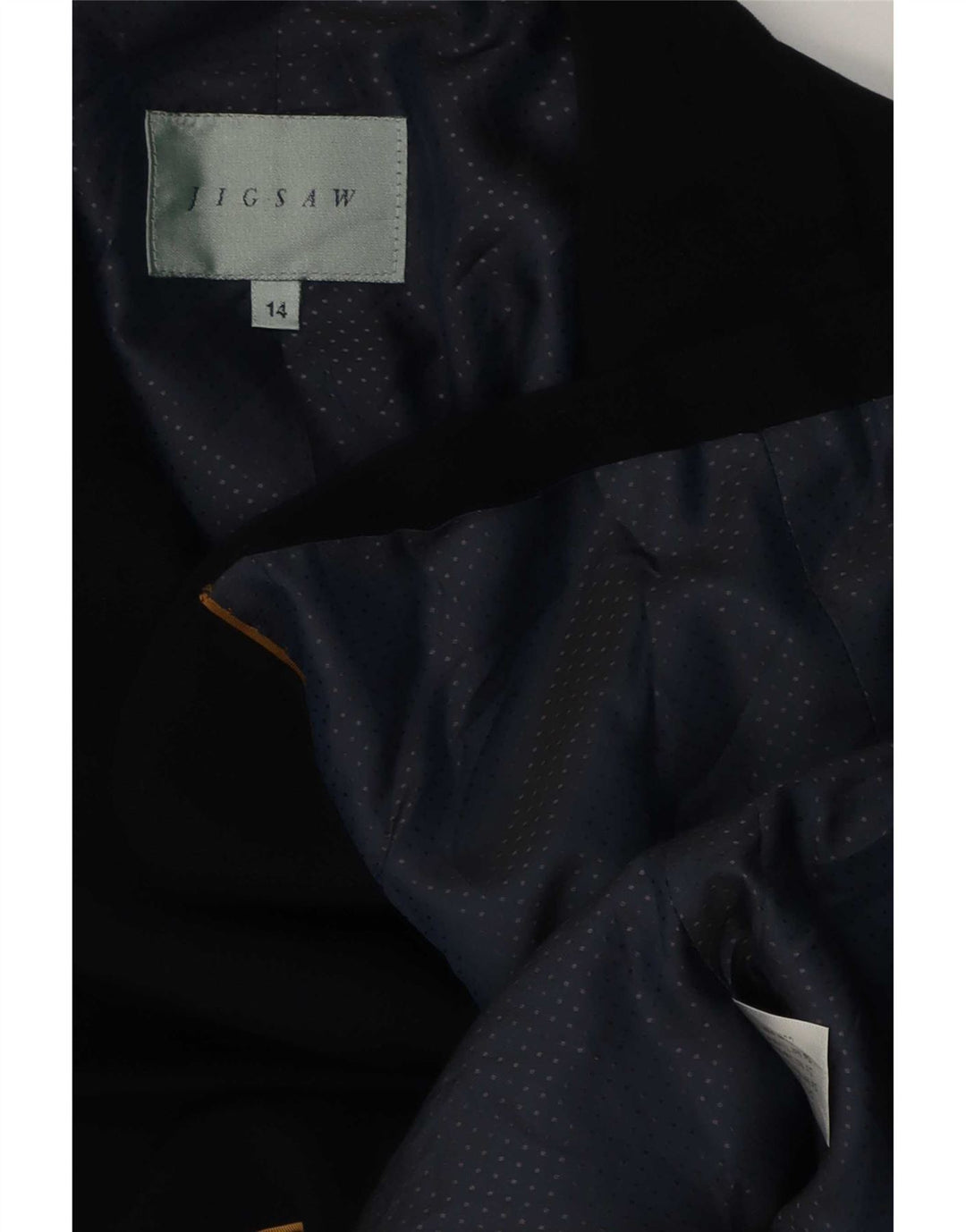 Jaqueta blazer feminina Jigsaw com 1 botão Reino Unido 14 médio preto