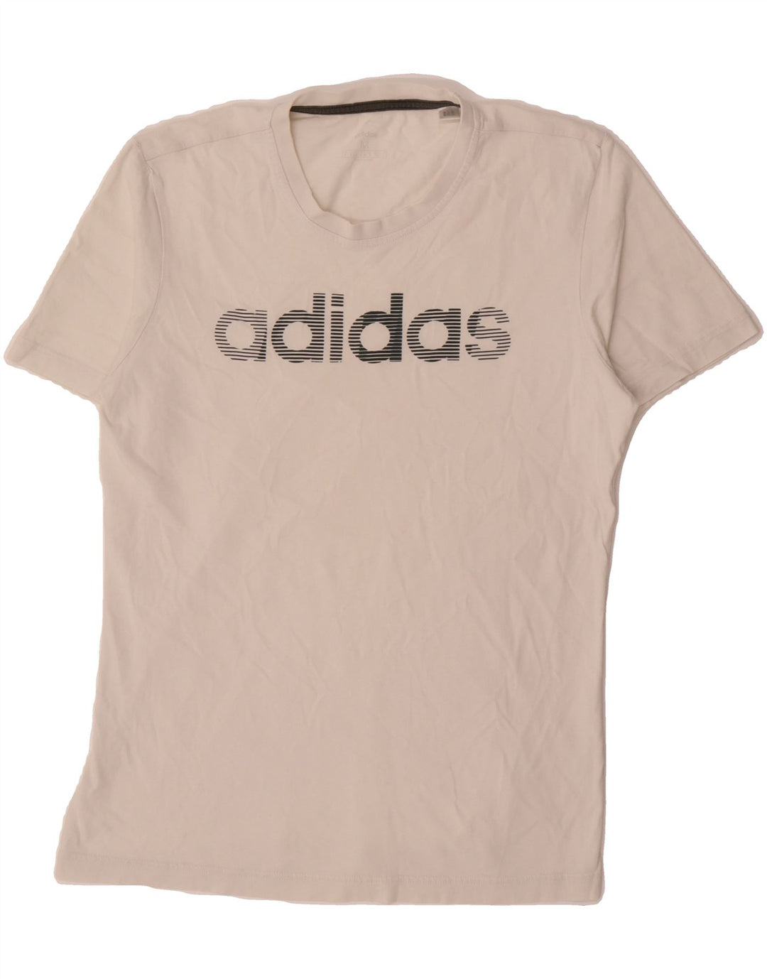 ADIDAS Mens Graphic T-Shirt Top Medium White Vintage Adidas and Second-Hand Adidas from Messina Hembry 