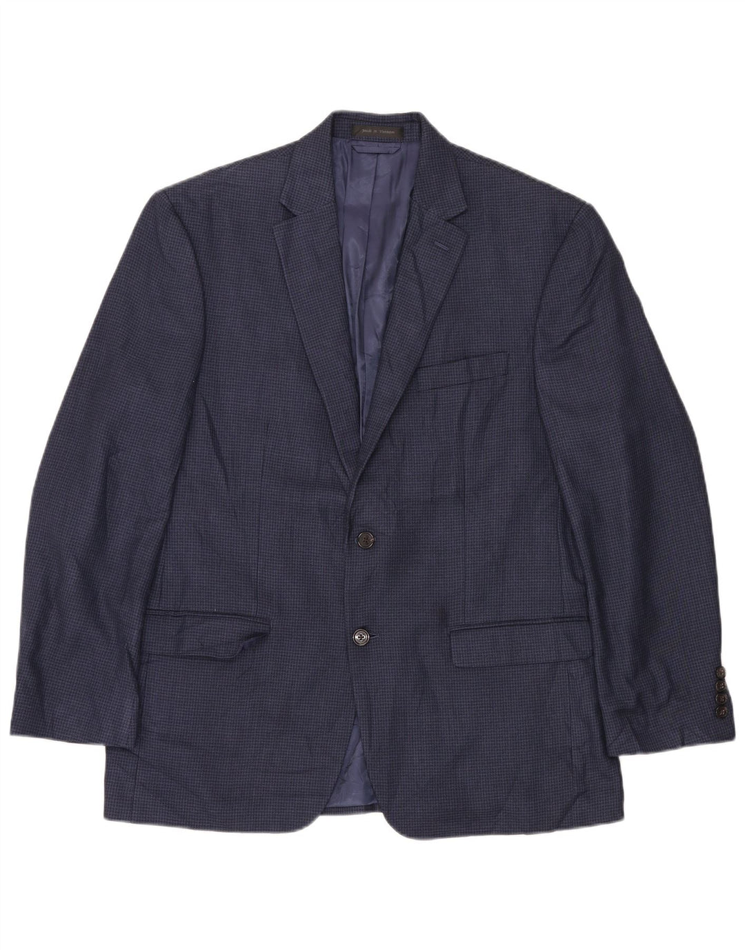Jaqueta Blazer Masculina Ralph Lauren com 2 Botões Reino Unido 38 Médio Azul Marinho Houndstooth