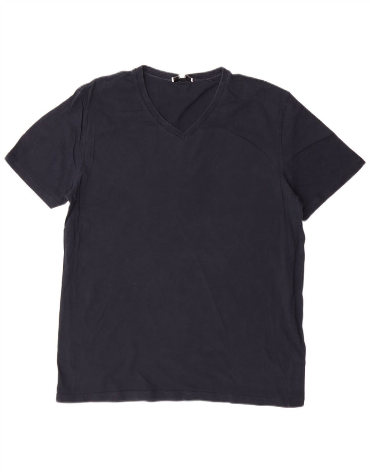 Camiseta feminina REISS grande algodão azul marinho