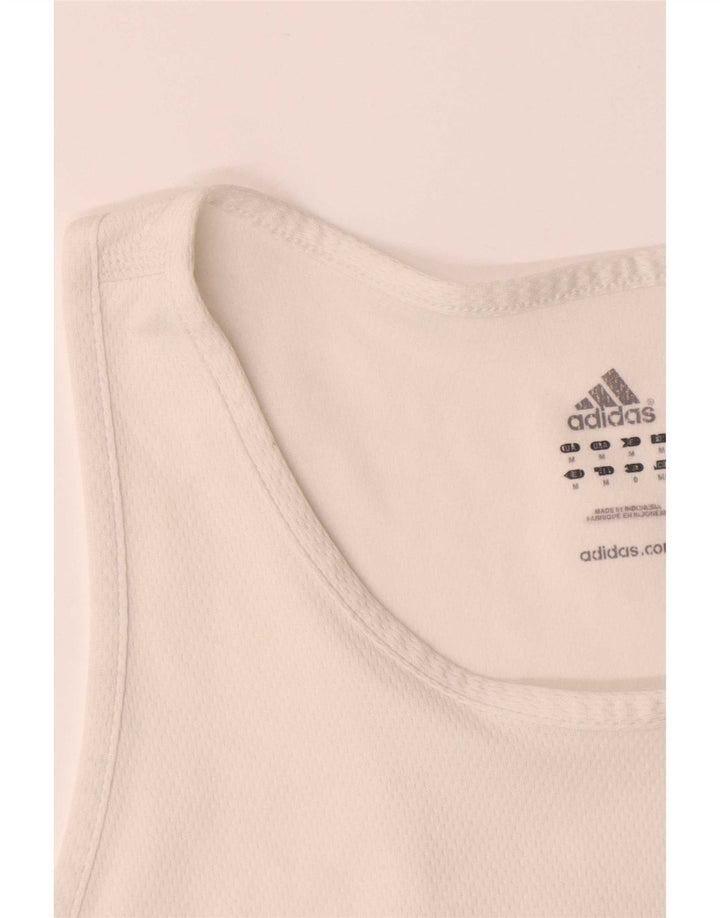 Adidas Mens Climalite Vest Top Médio Poliéster Branco