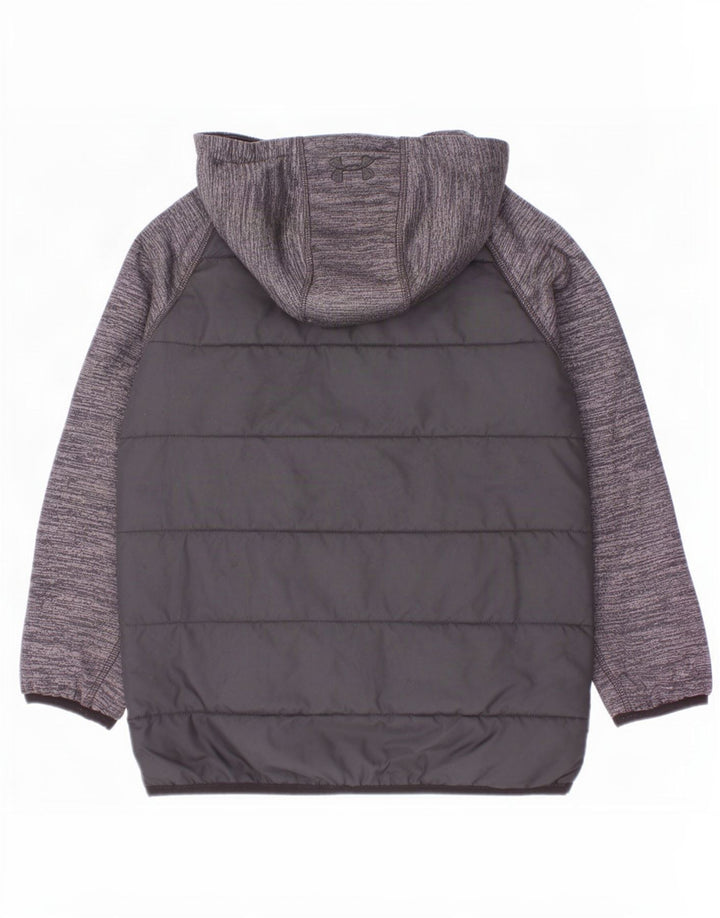 Jaqueta Under Armour Boys com capuz e moletom 7-8 anos pequeno preto