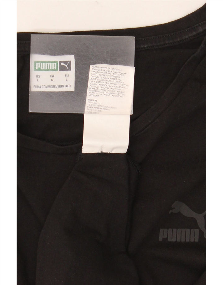 Camiseta masculina Puma grande algodão preto