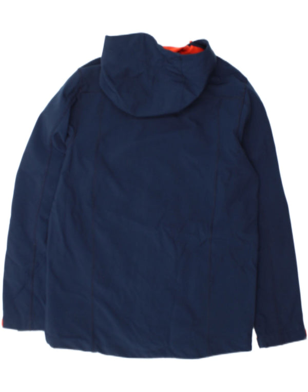 Jaqueta corta-vento masculina Mountain Warehouse com capuz Reino Unido 38 azul marinho médio