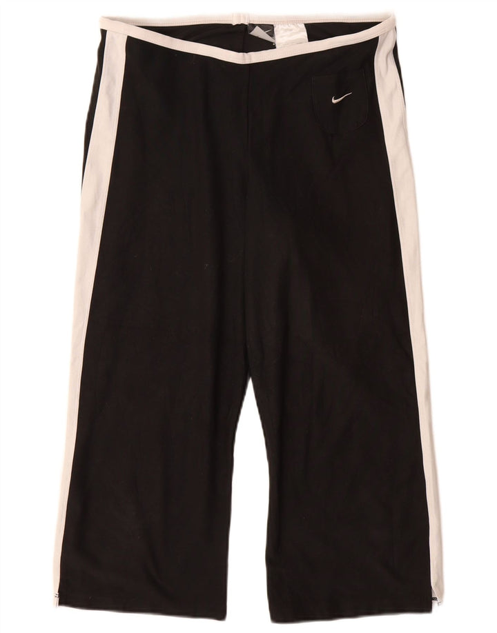 Calça de treino feminina NIKE Dri Fit US 8/10 médio preto colorblock