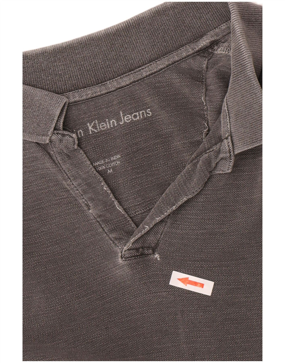 Camisa polo masculina Calvin Klein Jeans algodão cinza médio
