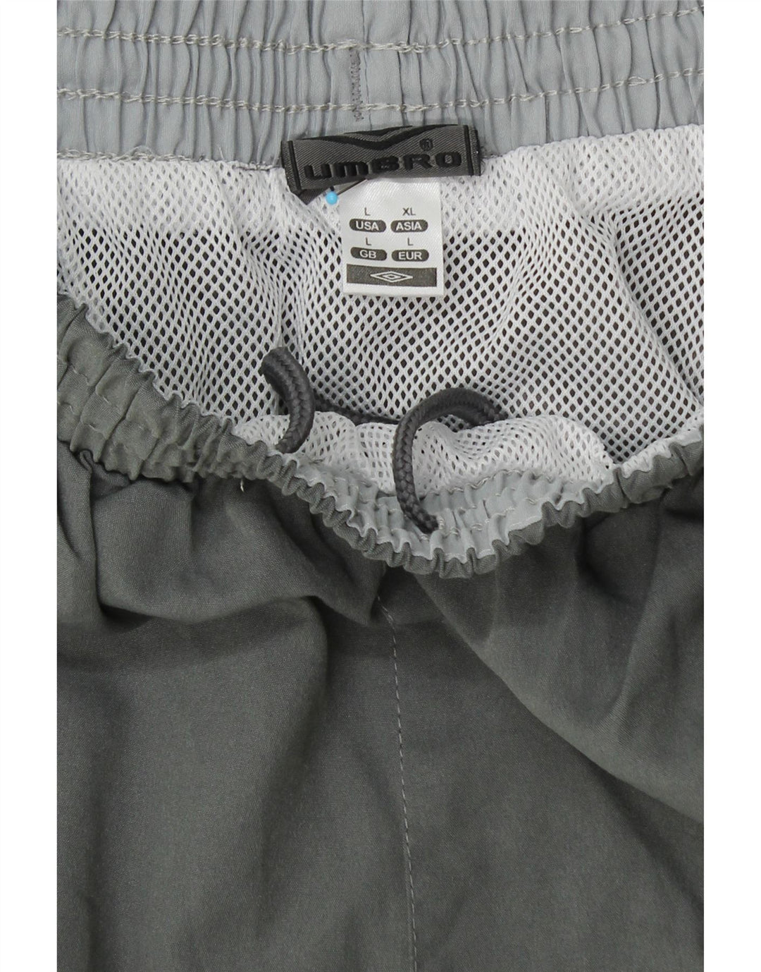 Shorts esportivos gráficos masculinos UMBRO poliéster cinza grande