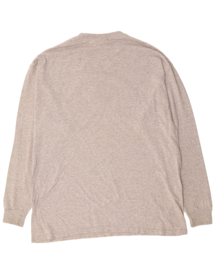 PUMA Mens Graphic Top Manga Longa XL Cinza Algodão