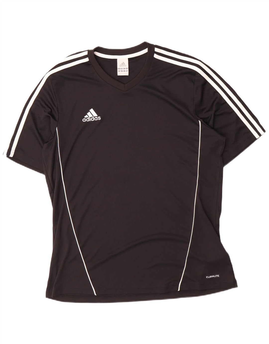 Adidas Mens Climalite Camiseta Top Grande Poliéster Preto