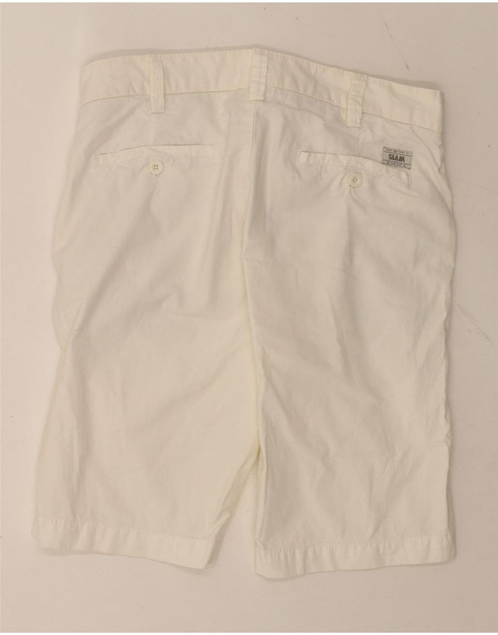 Slam Mens Chino Shorts IT 46 Pequeno W29 Algodão Branco