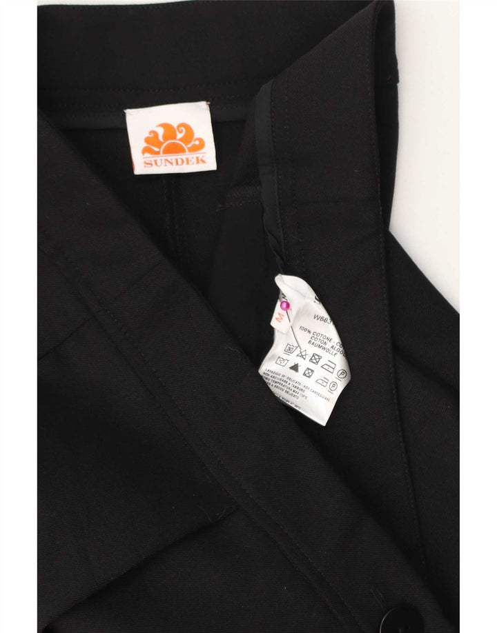 Calça cargo feminina Sundek reta média W30 L26 algodão preto