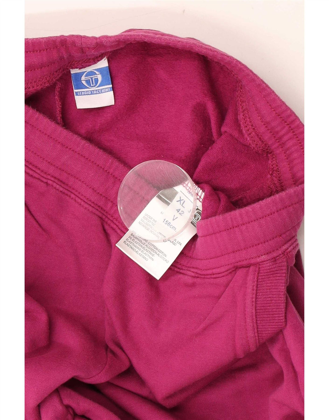 Calça de treino feminina Sergio Tacchini IT 42 algodão rosa médio