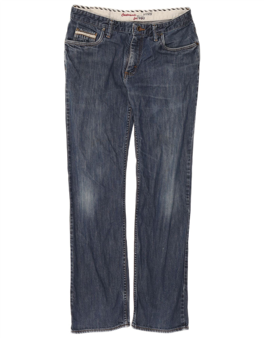 Vans Masculino Straight Jeans W32 L32 Azul Algodão