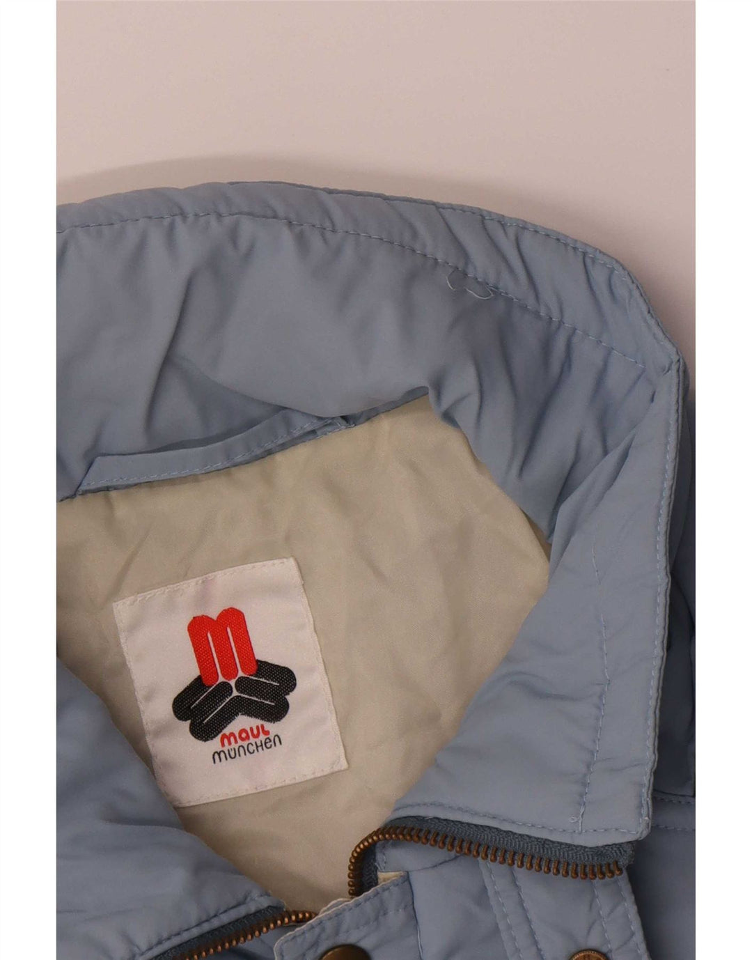 Jaqueta acolchoada masculina Maul Munchen UK 40 grande bloco colorido azul