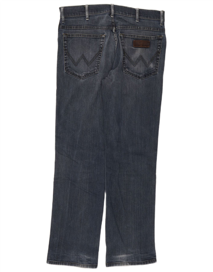 WRANGLER Masculino Texas Stretch Straight Jeans W32 L30 Azul Algodão