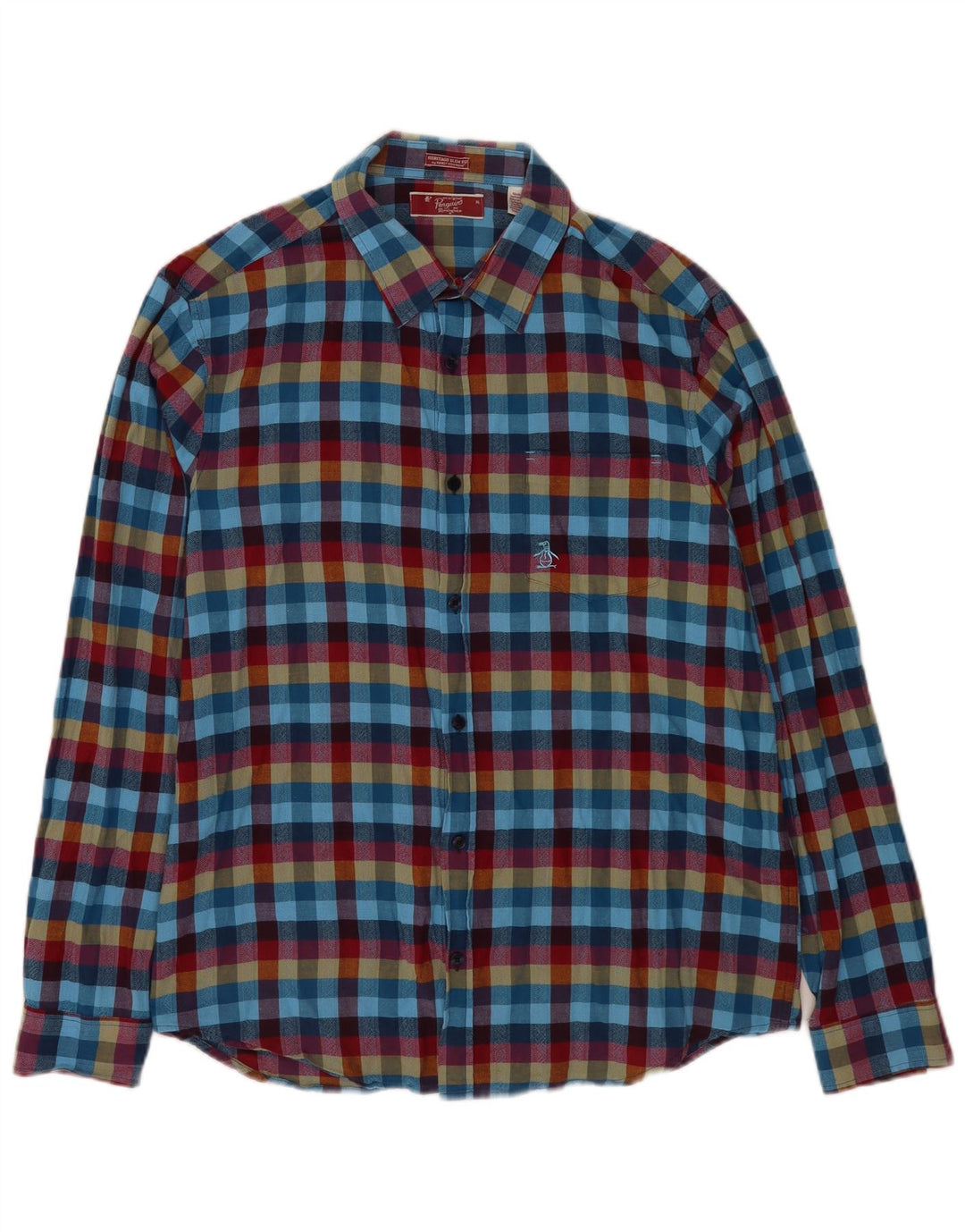 Camisa masculina Penguin Heritage Slim Fit XL algodão xadrez multicolorido