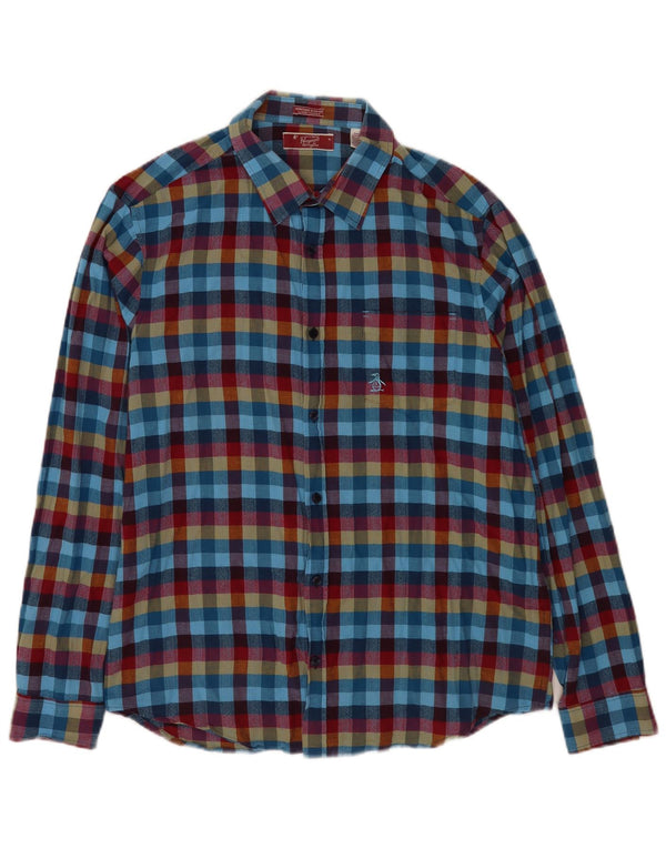 Camisa masculina Penguin Heritage Slim Fit XL algodão xadrez multicolorido
