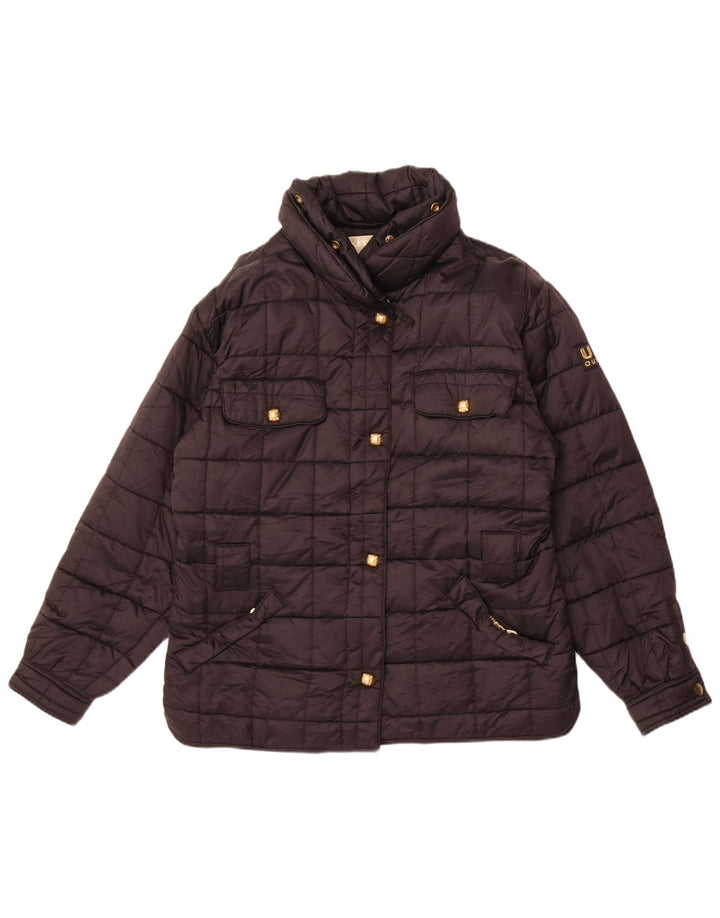 Jaqueta acolchoada feminina Outrage UK 12 poliéster preto médio