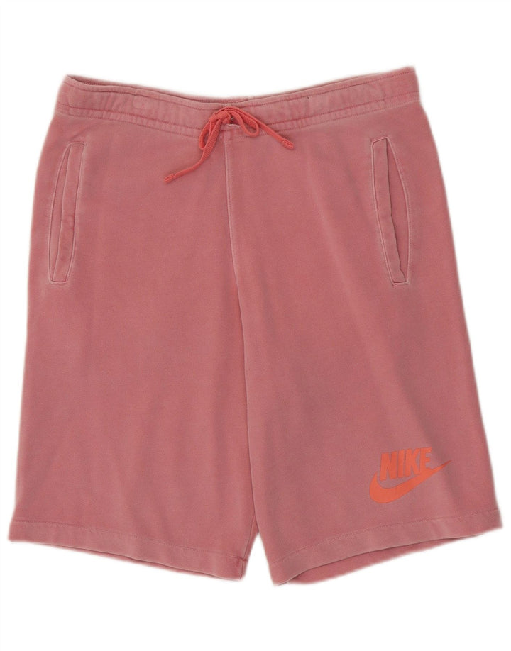 Shorts esportivos masculinos NIKE pequenos rosa algodão