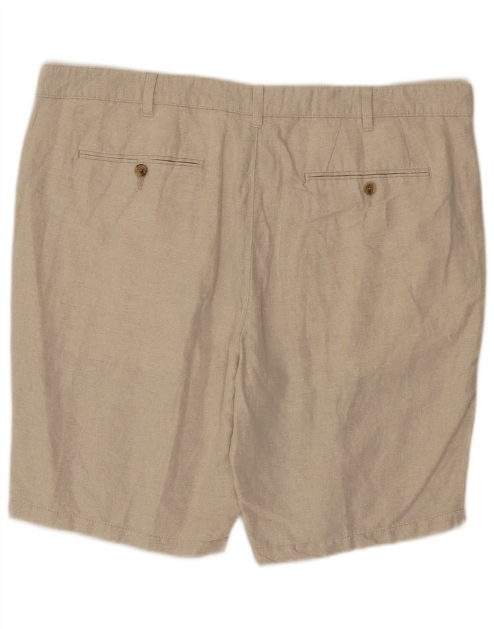 Shorts Chino Masculino Marks & Spencer W40 XL Linho Bege