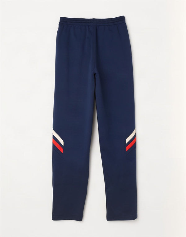 Calça de treino masculina Diadora UK 42 grande poliéster colorblock azul marinho