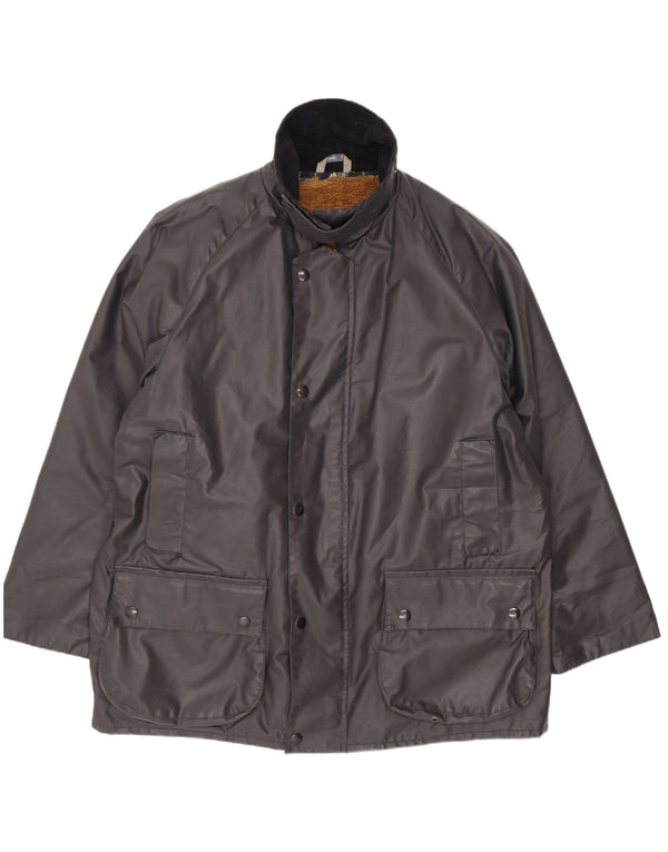 Estrelando jaqueta masculina com capuz regular fit parka cinza médio