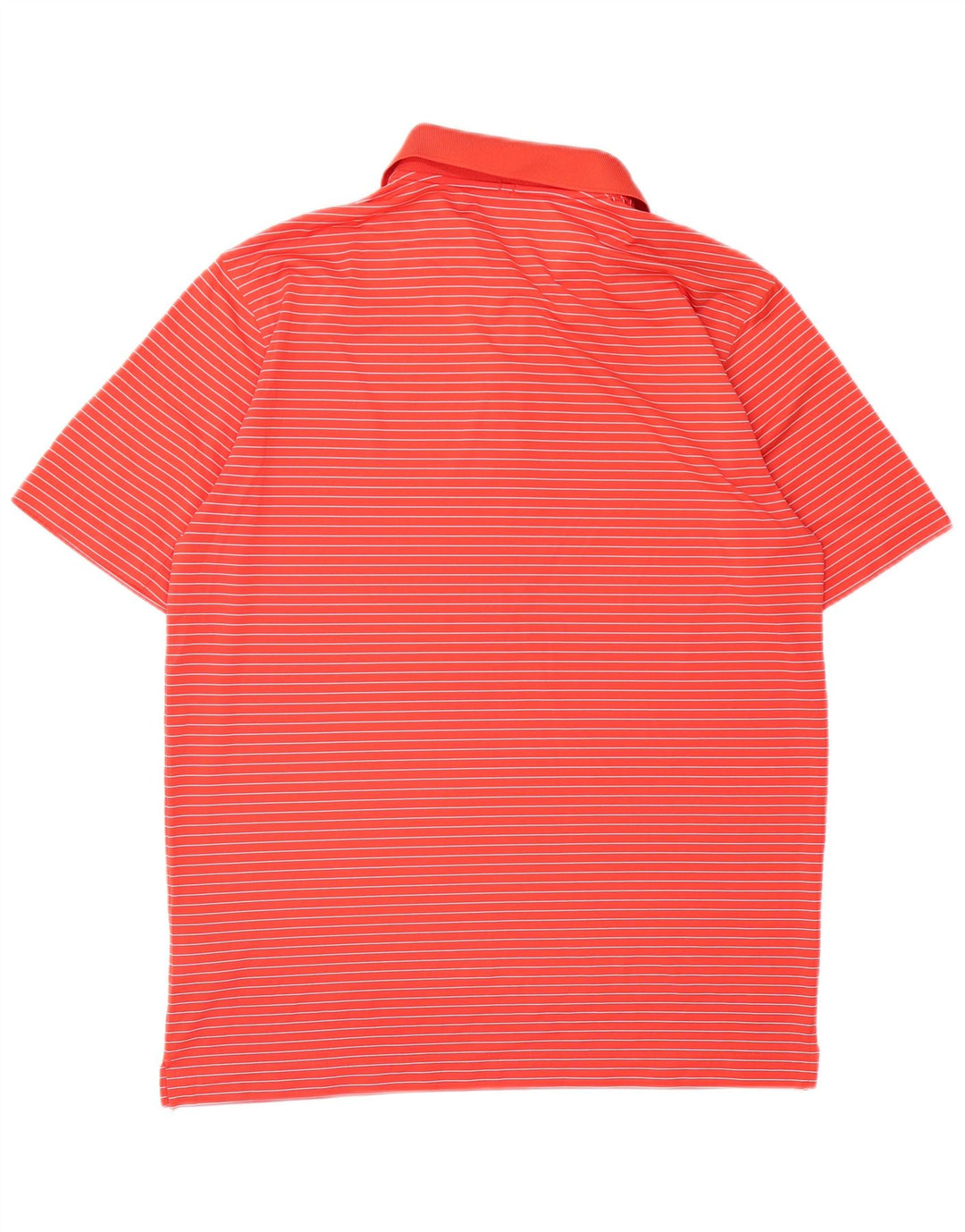 Camisa polo masculina Nike Dri Fit média listrada vermelha de poliéster